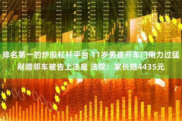 排名第一的炒股杠杆平台 11岁男孩开车门用力过猛剐蹭邻车被告上法庭 法院：家长赔4435元